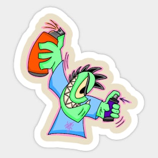 monstro de la pintura Sticker